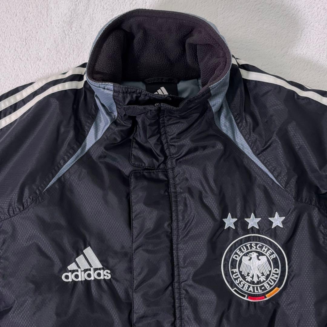 【adidas】00s ドイツ代表 中綿ベンチコート サッカー 万国旗タグ S