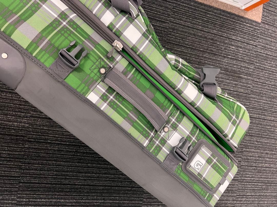 希少！BURTON トラベルキャリーバッグ グリーンチェック柄旅行スーツケース