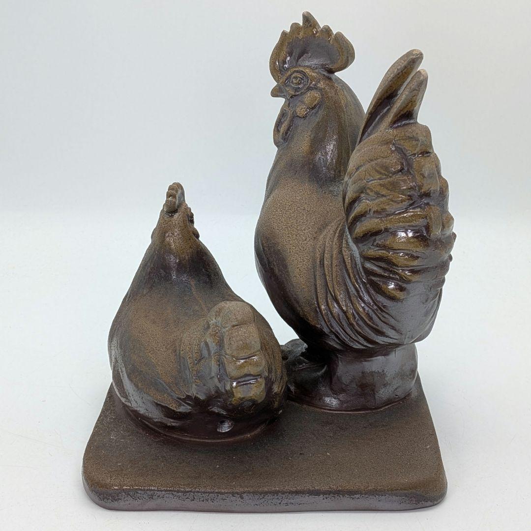 武用君彦 備前焼 干支置物「癸酉」 共箱共布栞 酉年 鶏 ニワトリ 鳥 縁起物