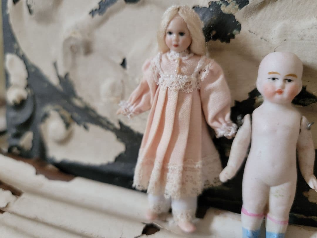 アンティーク　ヴィンテージ　ビスクドール ミニョネット　9㌢ドール