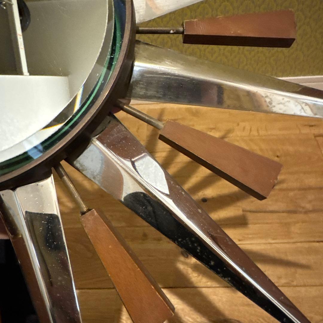 貴重 60s イギリスアンティーク MEC サンバースト ウォールミラー