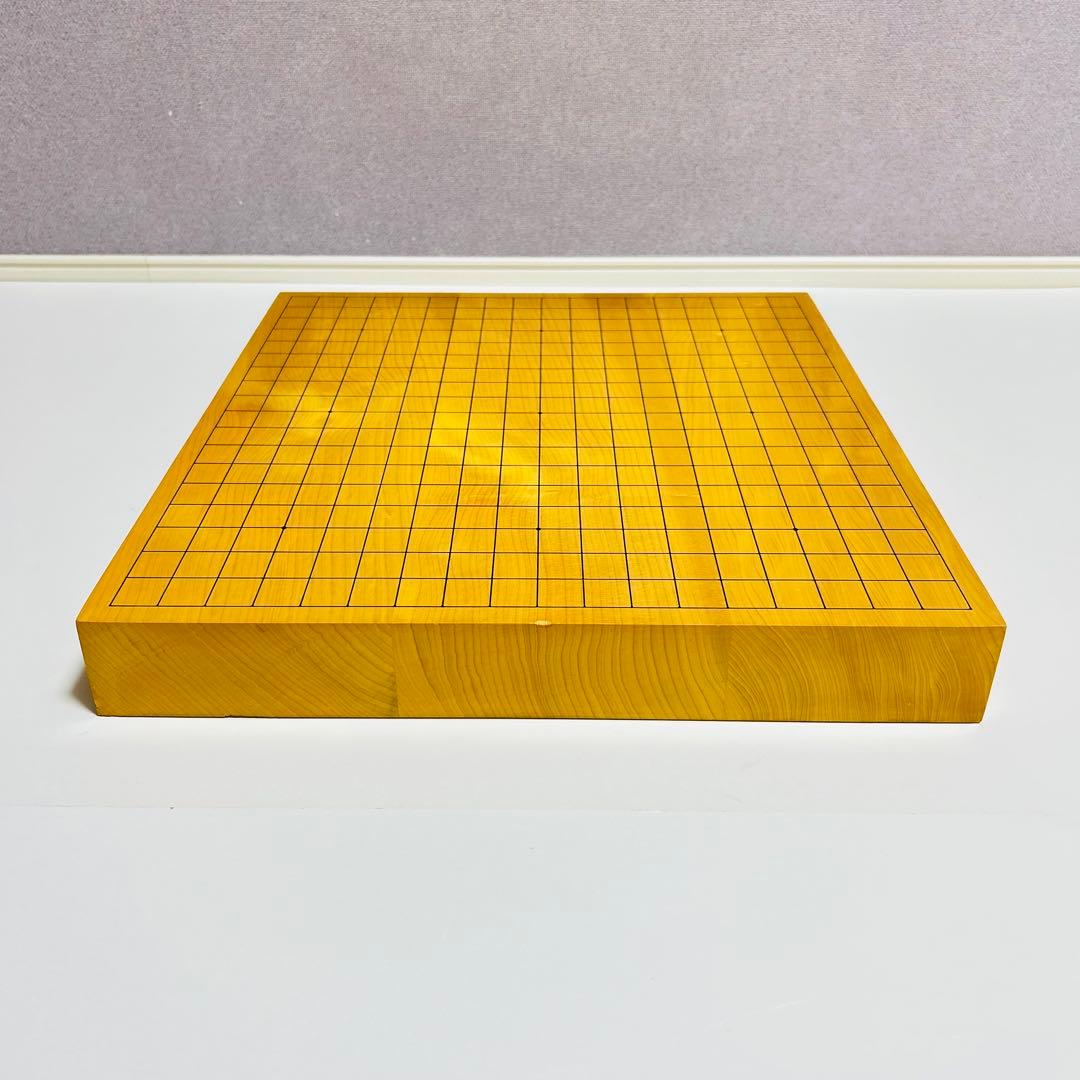 【高級天然木:ハギ3枚造り】卓上碁盤 2寸 本榧 天地柾目 ハギ盤 御碁盤 特撰