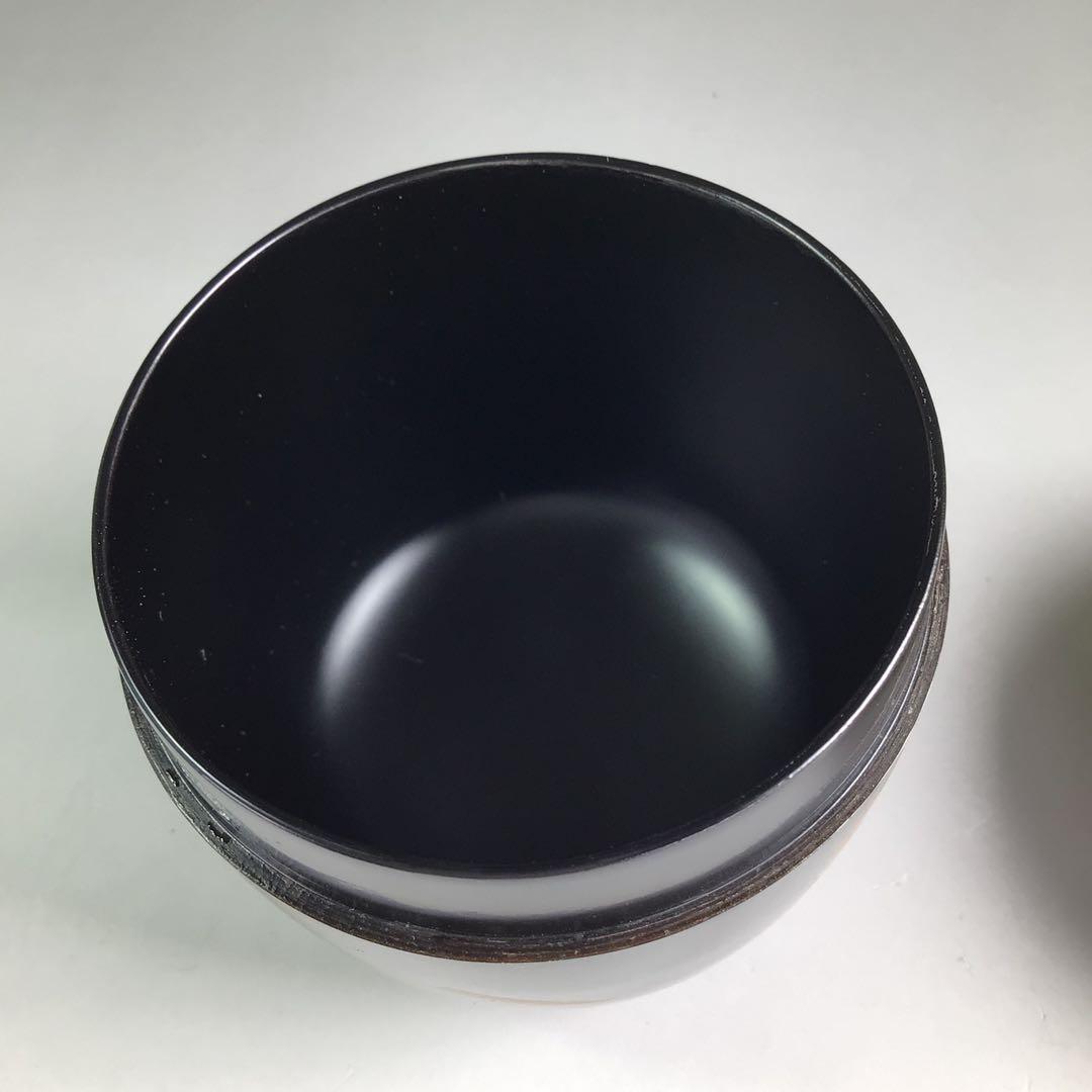 Ｐ８０６　棗　『荒井喜峰作』『黒漆塗』『扇面蒔絵』『利休棗』　共箱　茶道具