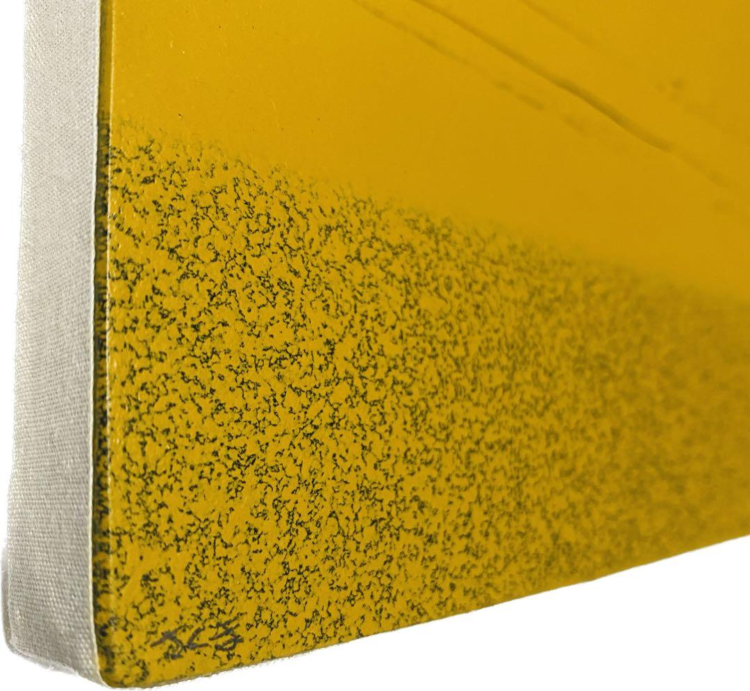 佐久間　尊経　アクリル画　光彩(無限に)-(黄土) 1990