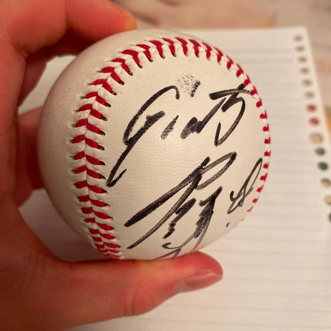 現役巨人時代　矢野謙次　直筆サインボール
