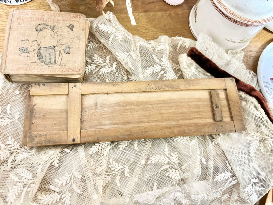 アンティーク　ミニチュア本棚　豆本用本棚