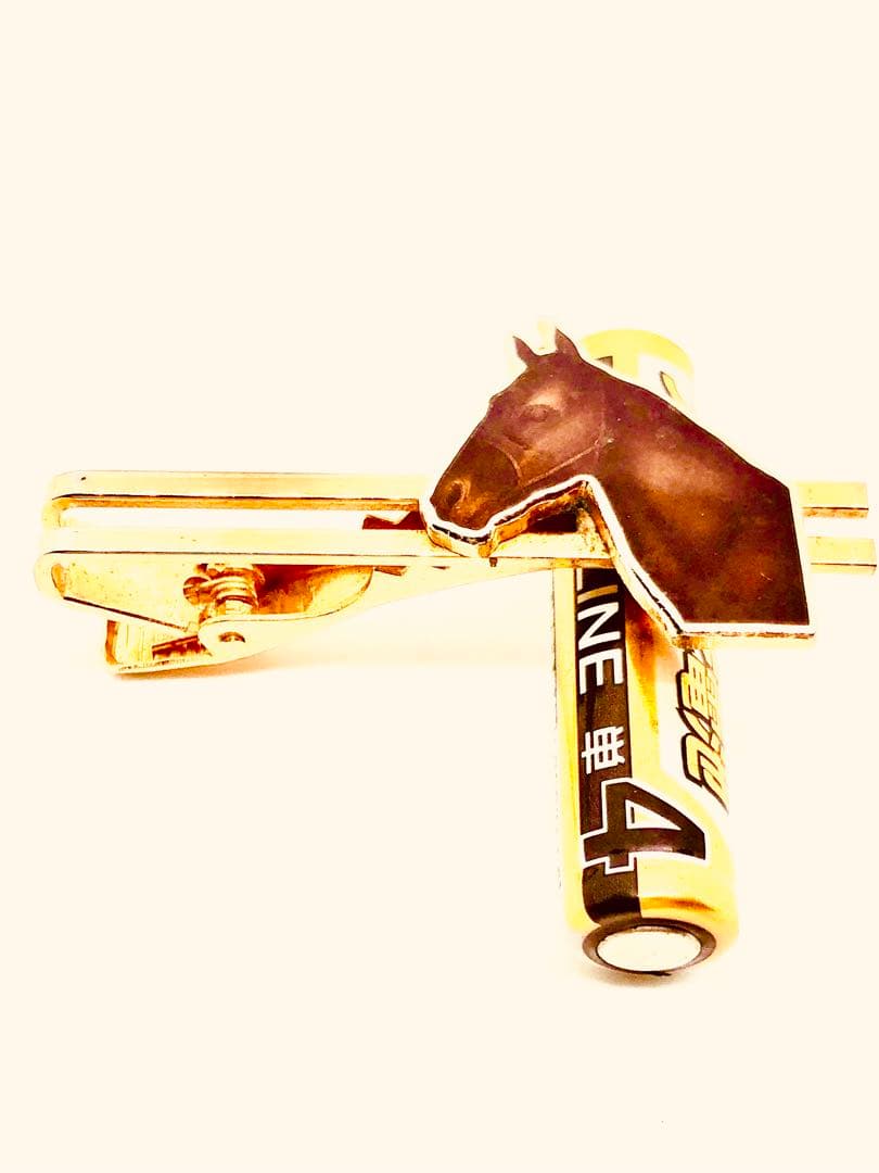 超レア！＊エナメル七宝製ビンテージ50s＊サラブレッド＊金運の金色＊ネクタイピン