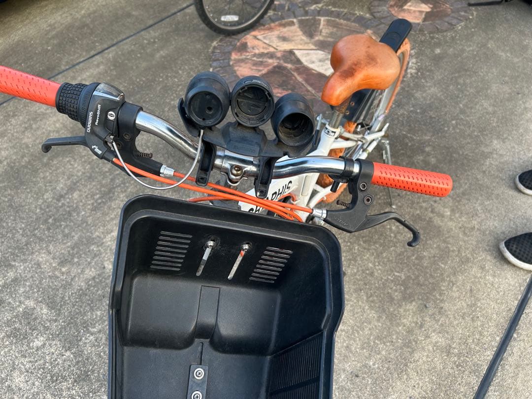 GRAPHIS 折りたたみ自転車 オレンジタイヤ付き