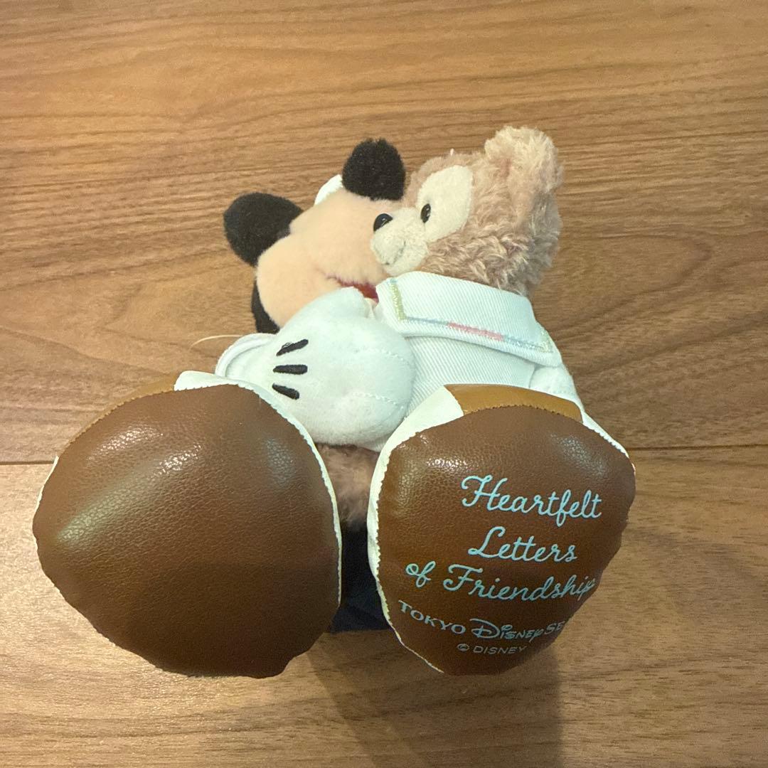 ハートフェルトレターズオブフレンドシップ ぬいぐるみバッジ ダッフィー ミッキー