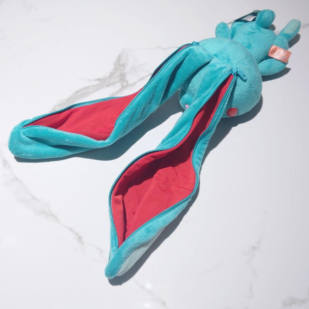 H*o様 チャックスGP 汎用うさぎ デュアルペンポーチ ターコイズブルー（ペン