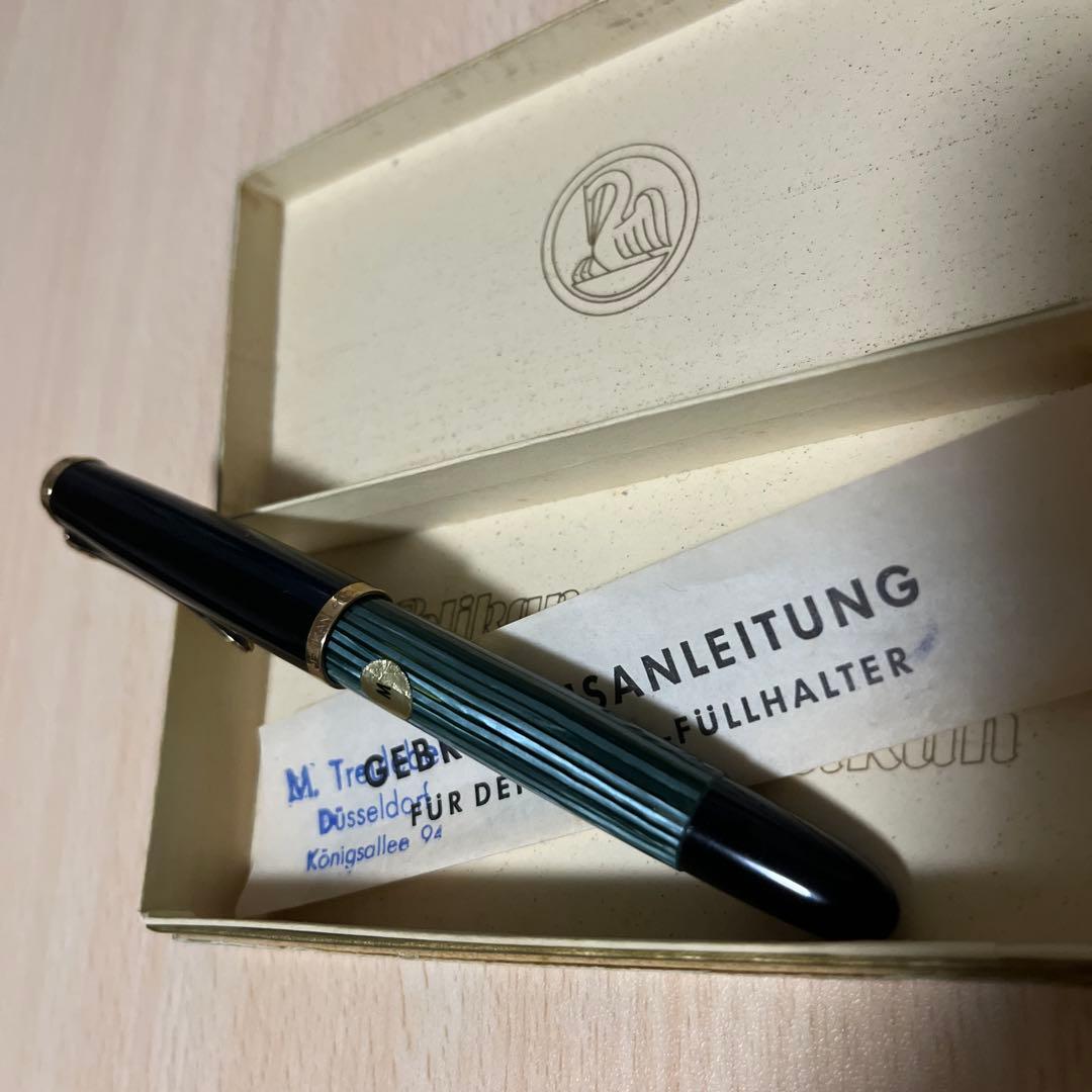 PELIKAN 400 万年筆 グリーンストライプ