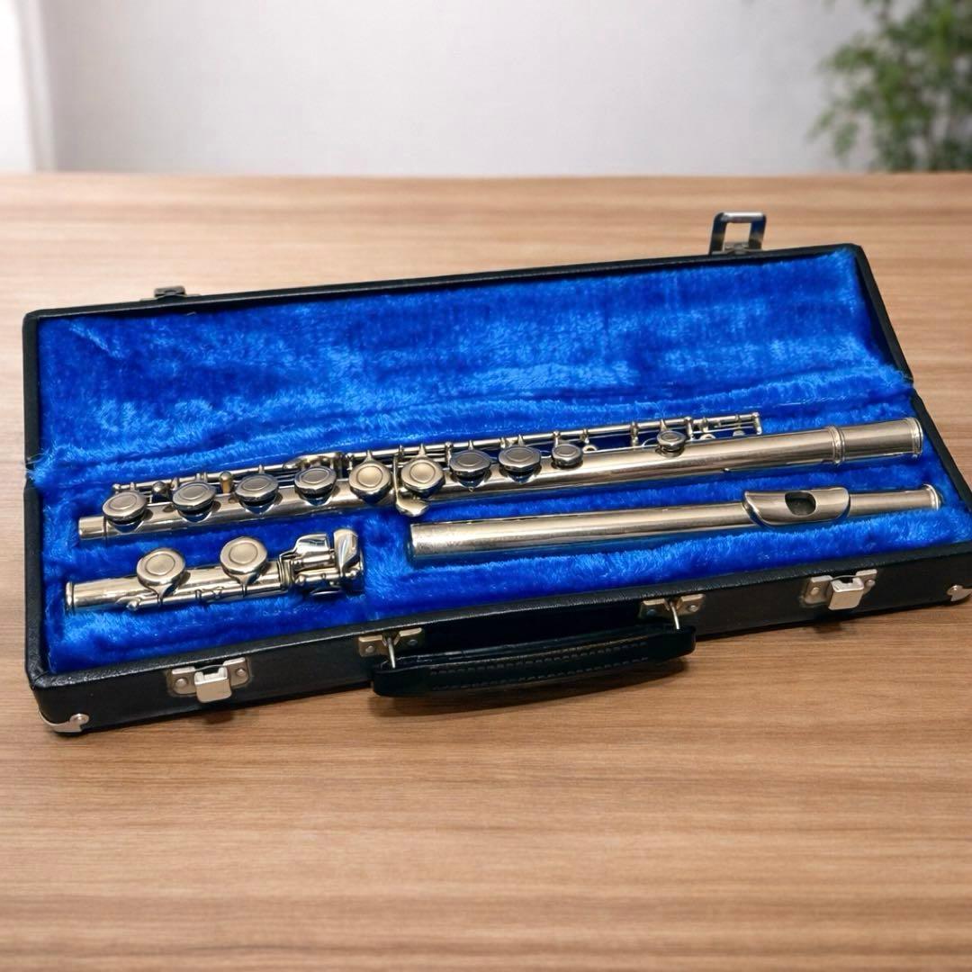 【音出し確認済み】 フルート 本体 ハードケース付 現状品 初心者向け 練習用