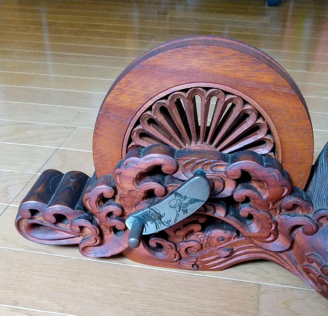 一文字正兼作　【墨壺】 鶴 亀　アンティーク