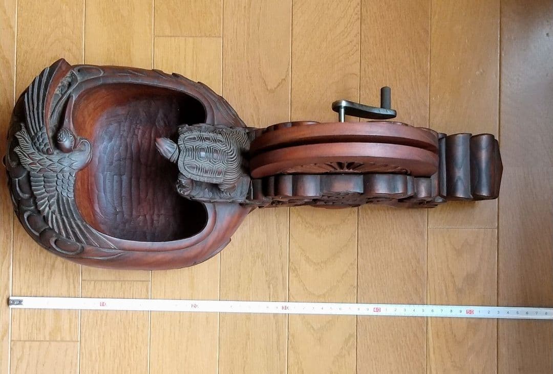 一文字正兼作　【墨壺】 鶴 亀　アンティーク