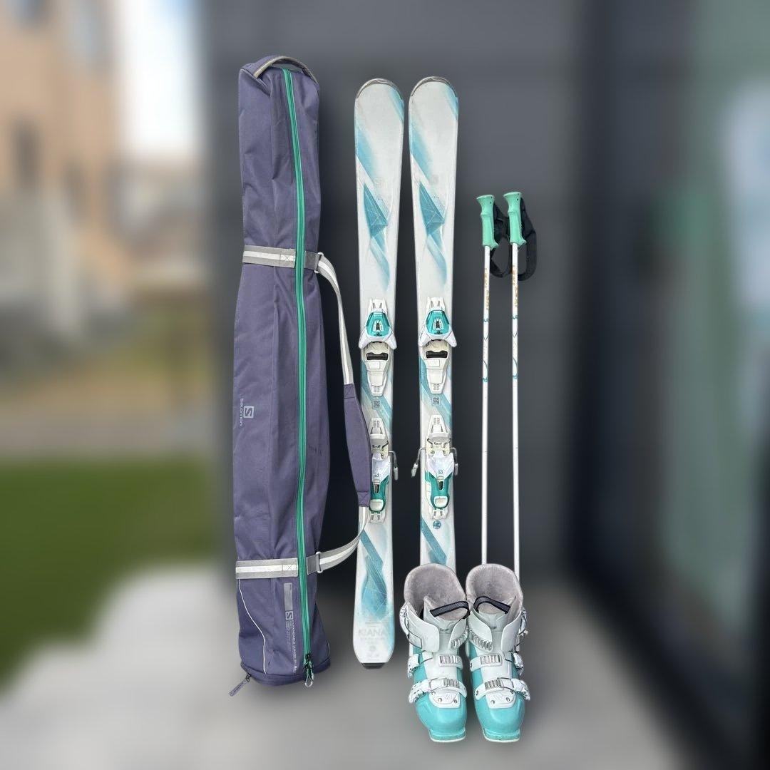 サロモン　キアナ　137cm スキー板　スキーブーツ　ストック　23.5cm