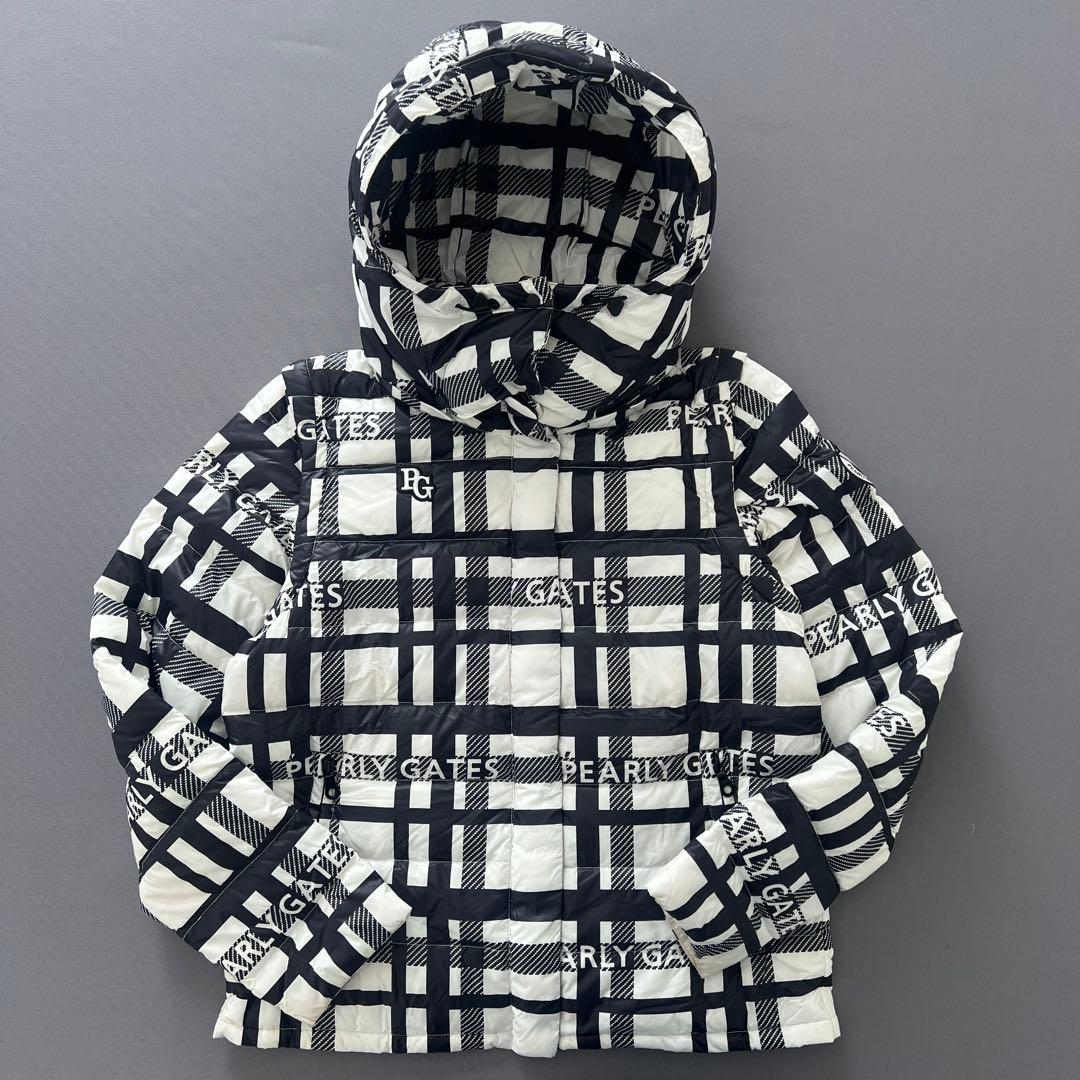 PEARLY GATES パーリーゲイツ　チェック　ダウンジャケット　レディース