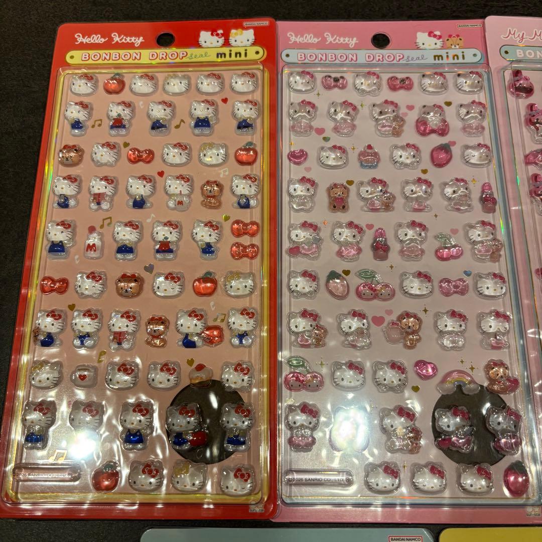 正規品　サンリオキャラクターズ ボンボンドロップシール mini 7枚セット