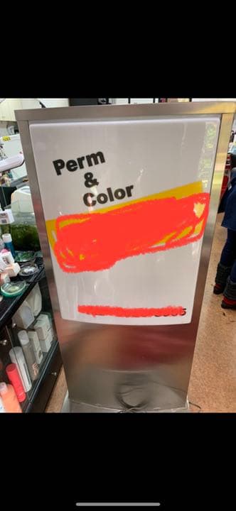 値下げしました。中古 電飾看板 ステンレス製 キャスター付