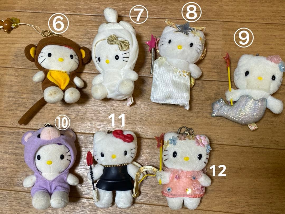 ハローキティ マスコット 12体まとめ売り／バラ売り可・経年品