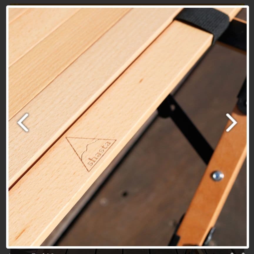 木製アウトドアテーブル 折りたたみ式　シャスタ　フォールディングテーブル