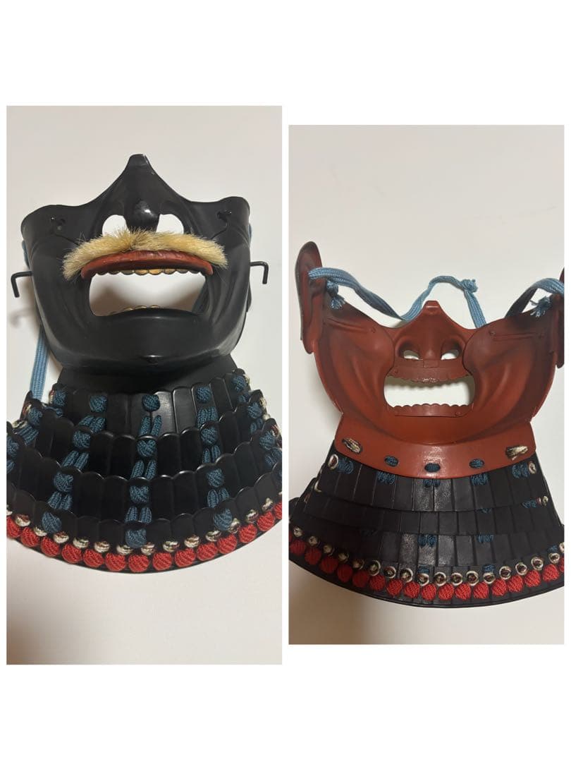 美品！丸武工房製　等身大甲冑　紺糸威伊予札二枚胴具足