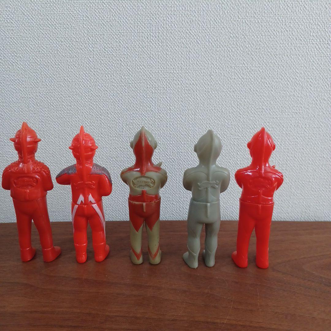 当時ものブルマァク　「ウルトラマン」「ウルトラセブン」12㎝ミニソフビ5点セット