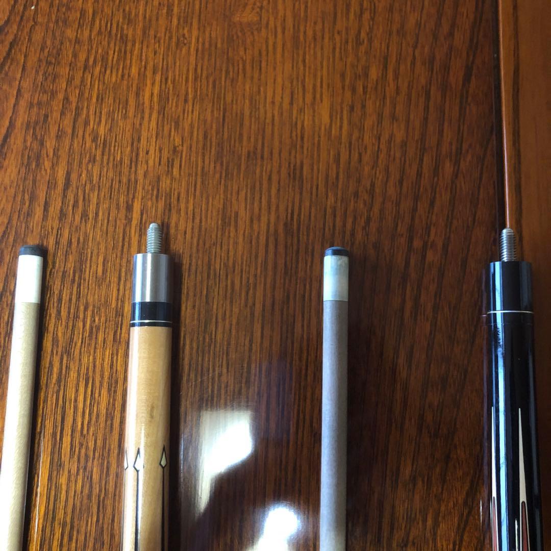 ビリヤードキュー　２本セット　ケース　バック付き　美品