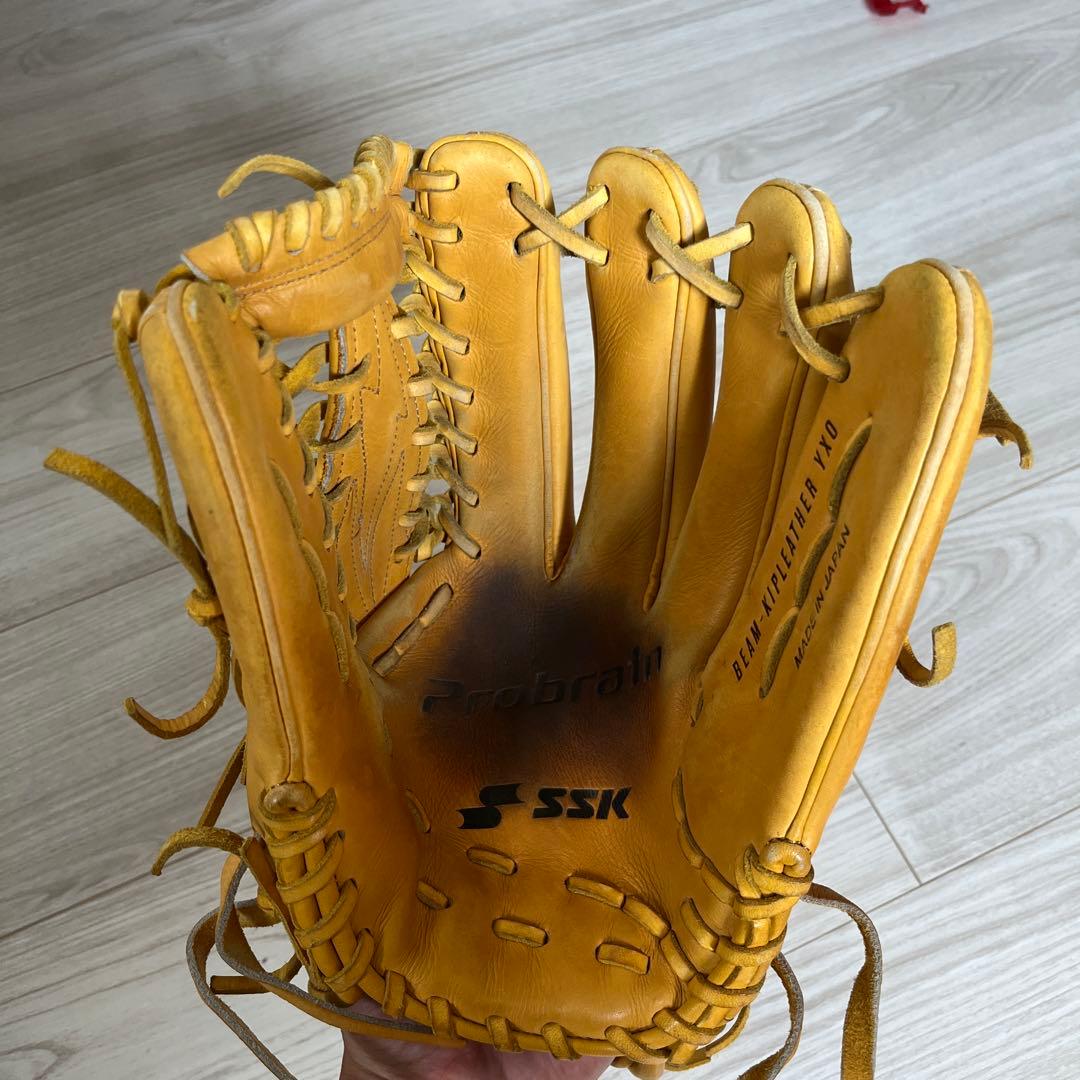 SSK イエロー　硬式外野手用