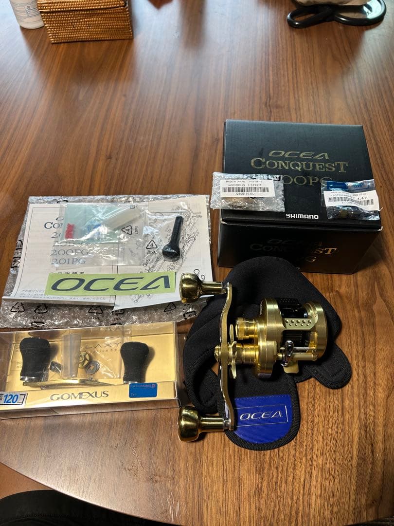 シマノ　オシアコンクエスト200ＰＧ　ＨＧ仕様 ハンドルカスタム　中古美品