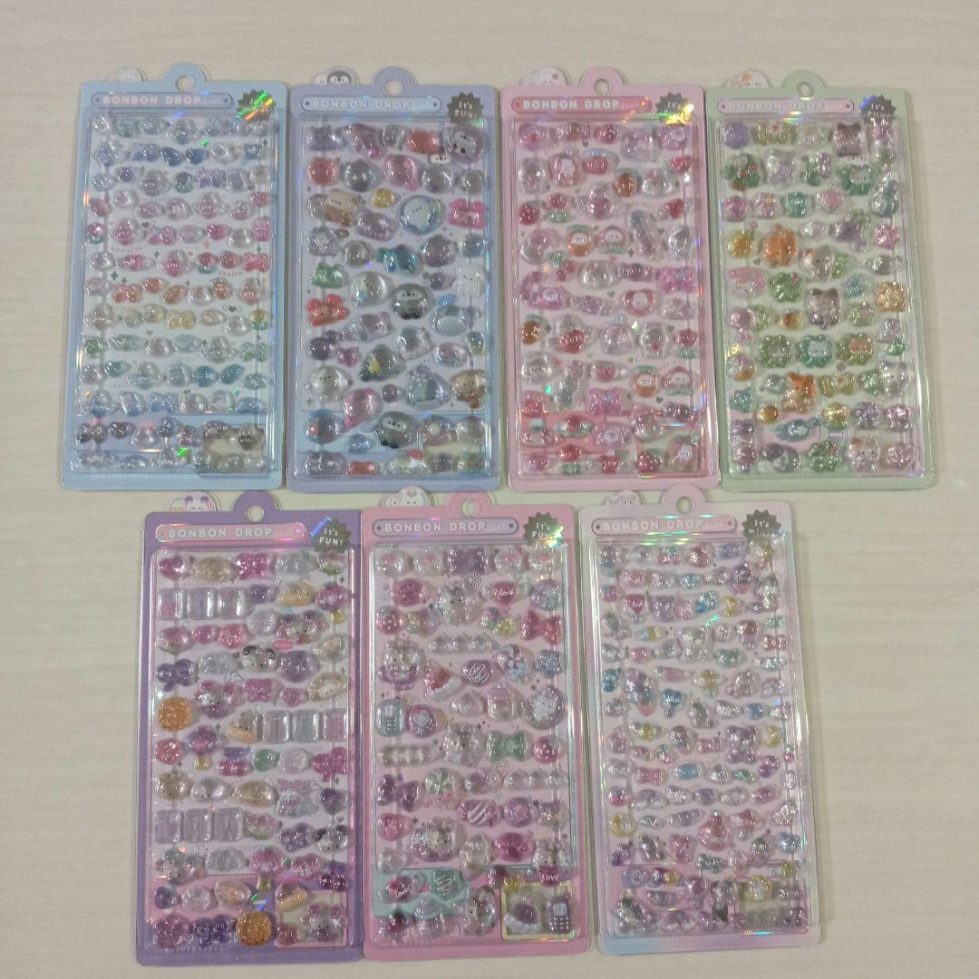 ボンボンドロップシール　ディズニー　サンリオ　まとめ売り　92点