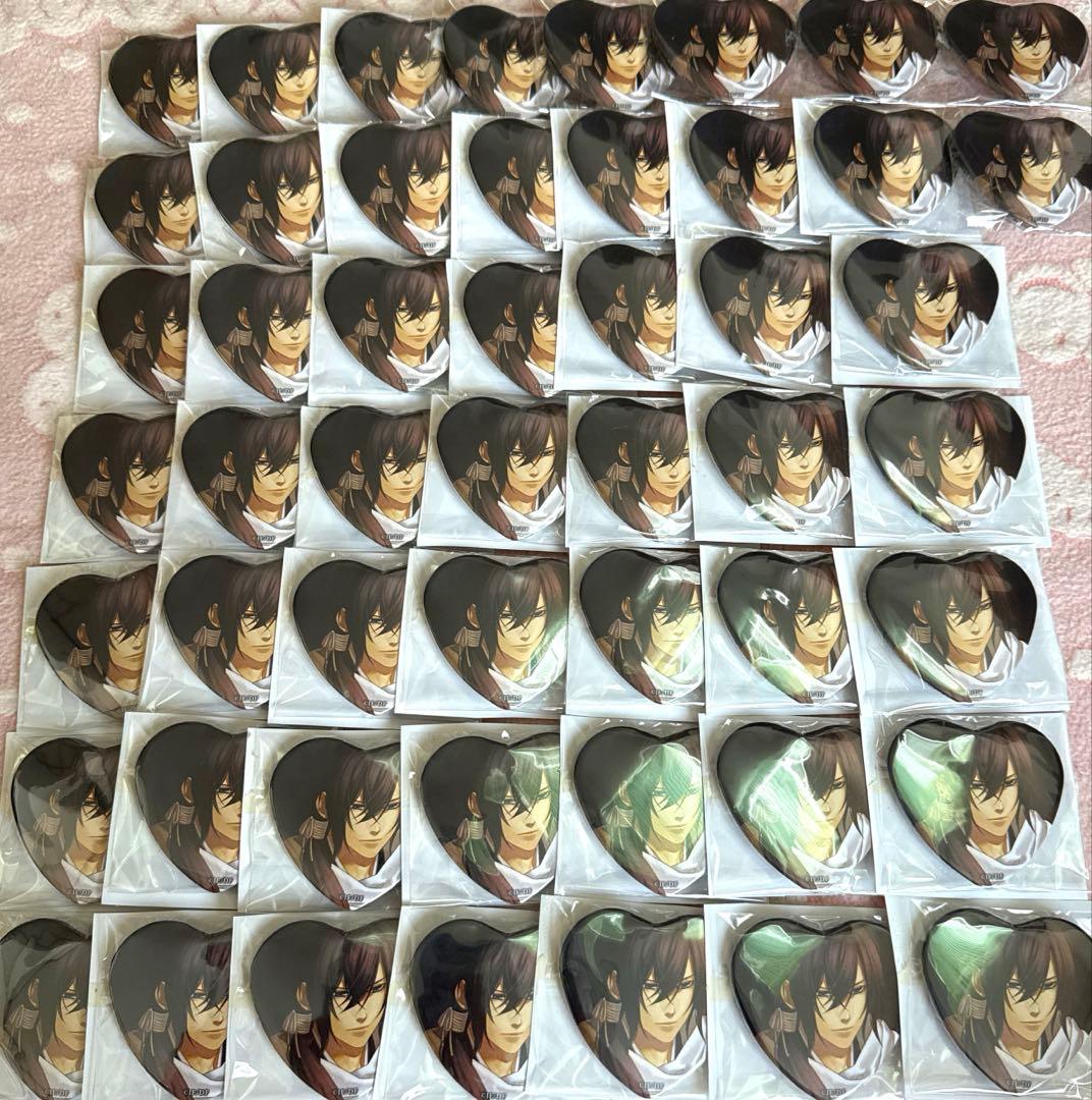 薄桜鬼　遊戯録　アニメガ　ビックカメラ　ソフマップ　斎藤　ハート缶バッジ　51点