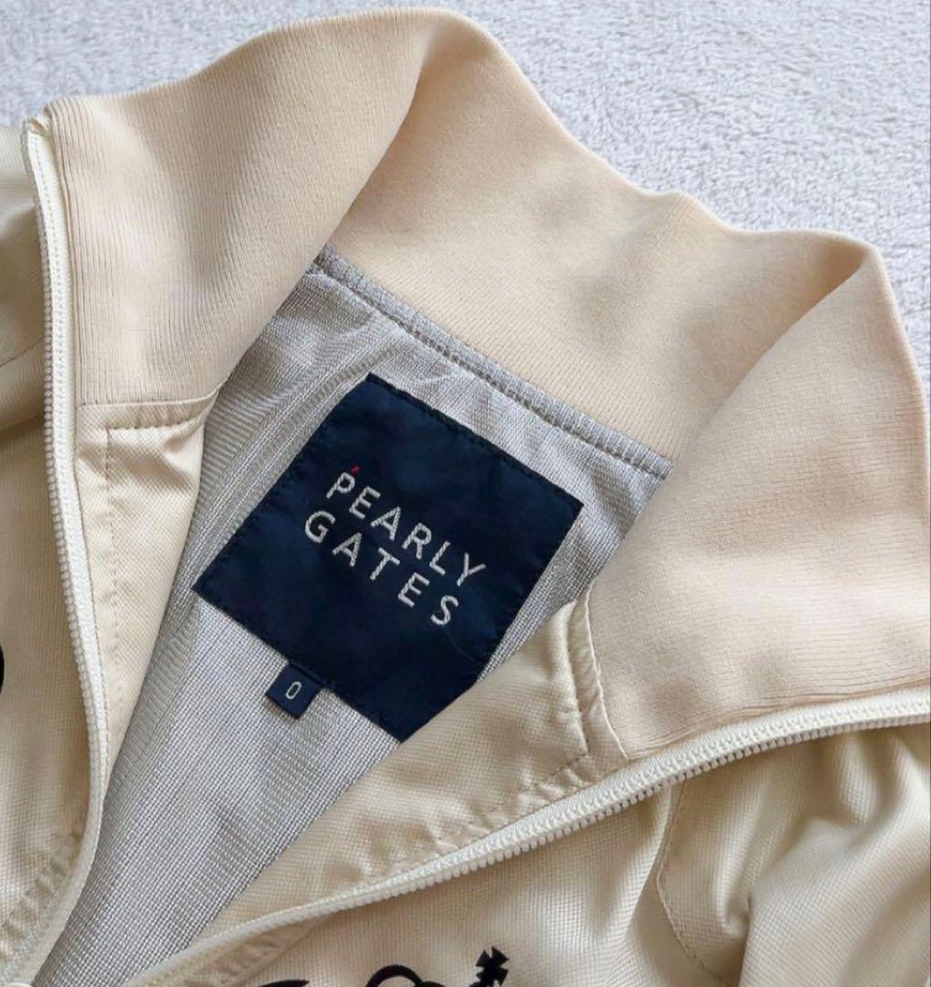 パーリーゲイツ　蓄熱裏地　スニード　ジャケット　ジップ　アイボリー　白　ベージュ