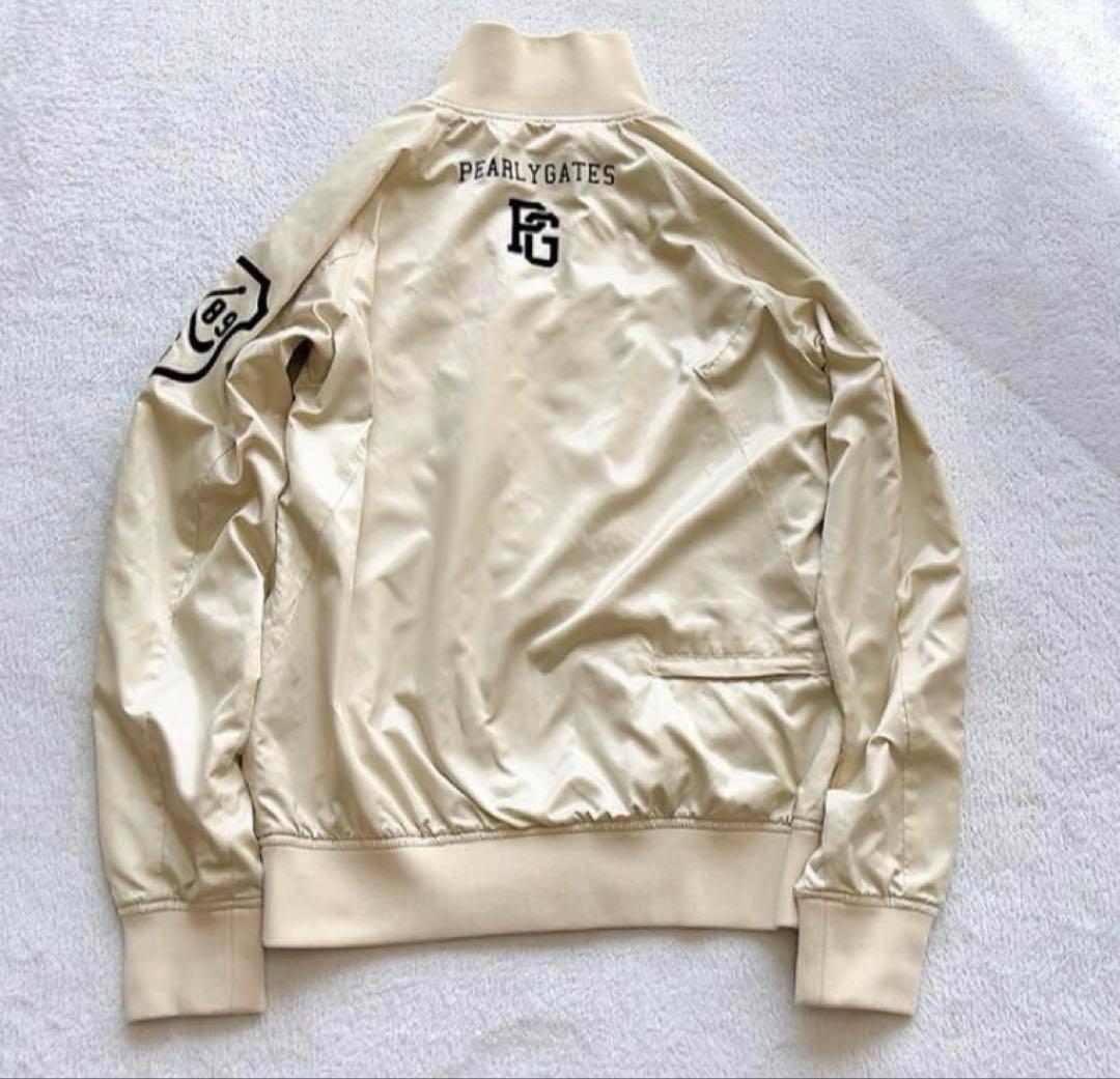 パーリーゲイツ　蓄熱裏地　スニード　ジャケット　ジップ　アイボリー　白　ベージュ