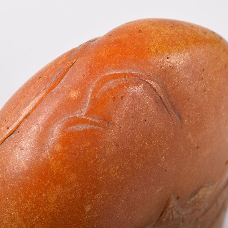 中国　篆刻　玉石田黄石彫刻　山水人物刻　印材　置物　V　7810