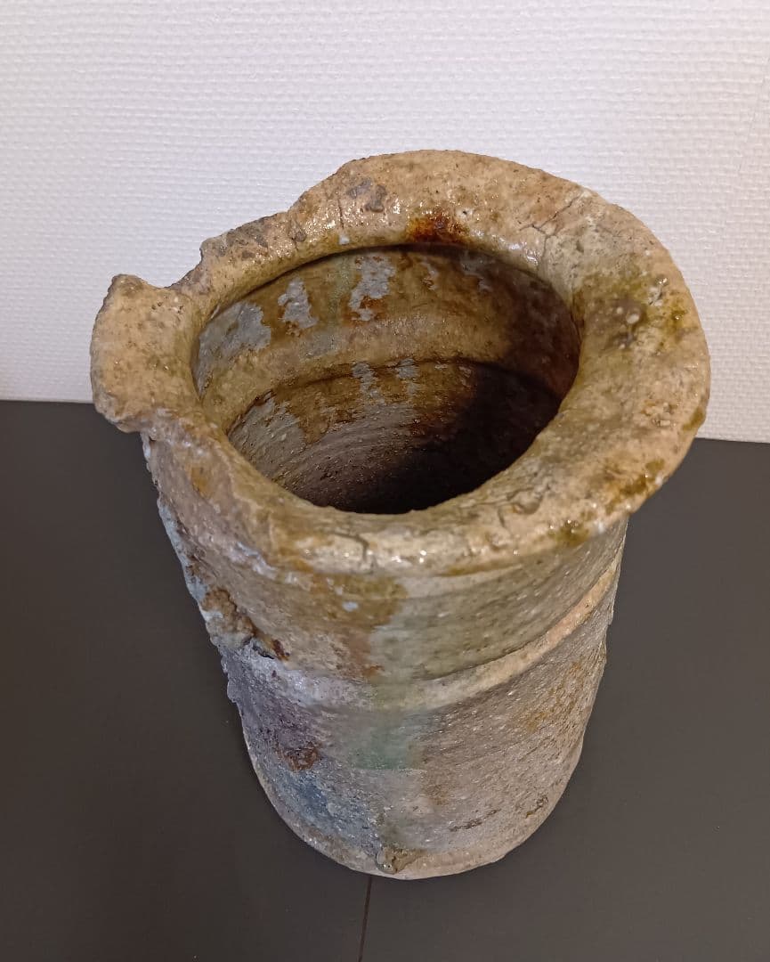 【茶道具】花入れ 信楽焼 杉本貞光 作