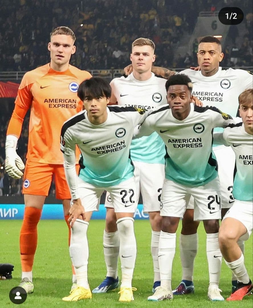 正規品☆ユースS　ブライトン　三笘選手　EL出場記念ユニ