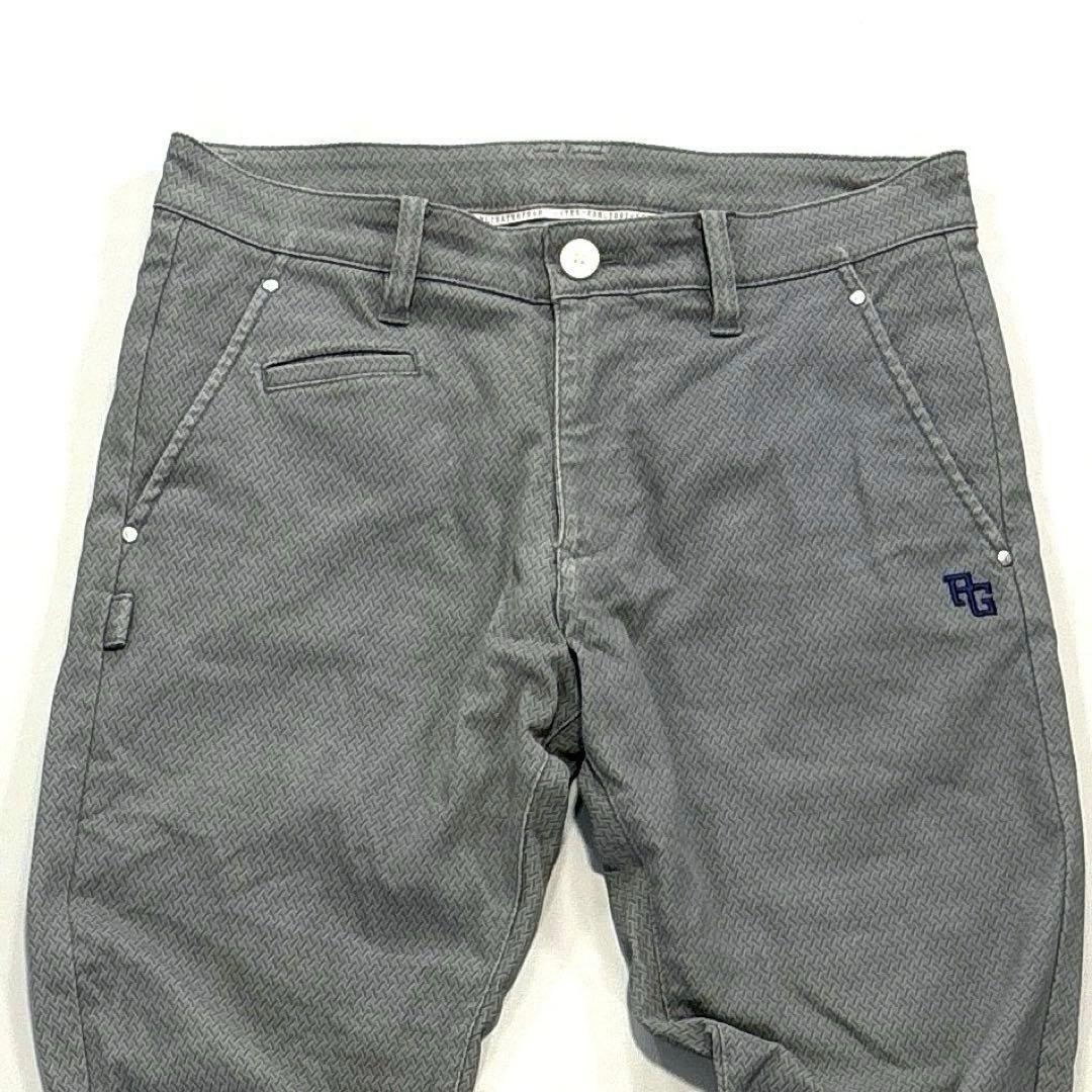 パーリーゲイツ　ロングパンツ　グレー　総柄　サイズ3 S〜タイト目M程度　通年