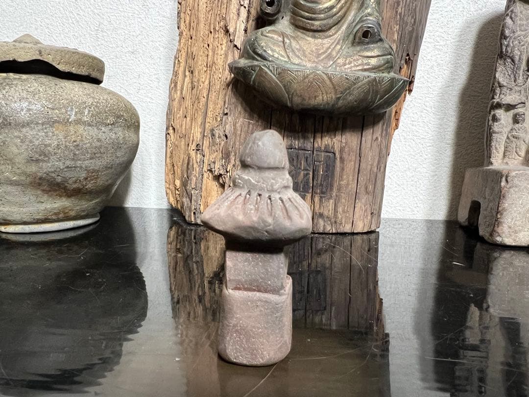 室町時代 中世 泥塔 宝塔型 仏像 仏教美術 発掘 出土 骨董 古美術