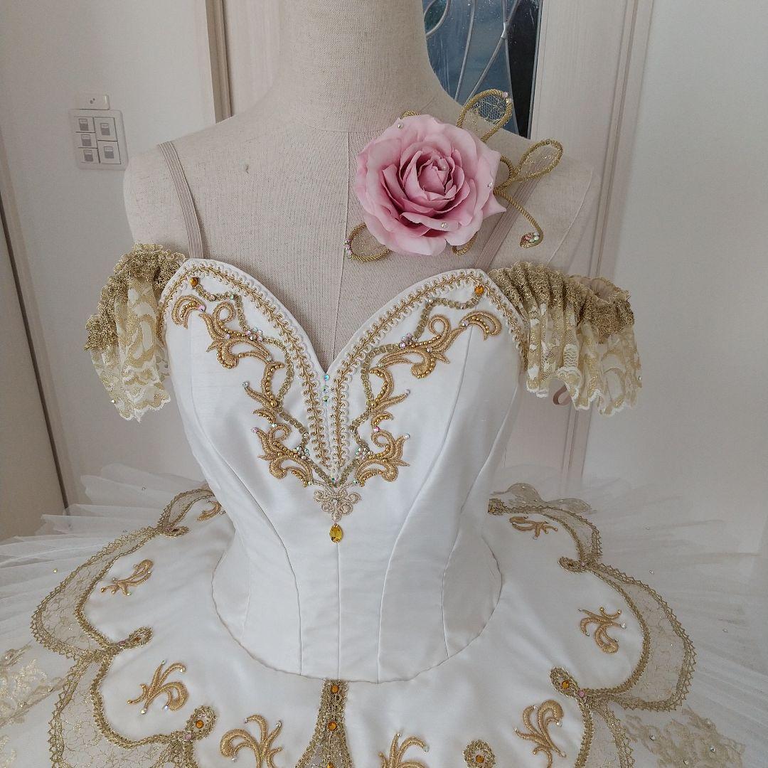 バレエ衣装 チュチュ お花頭飾り付き