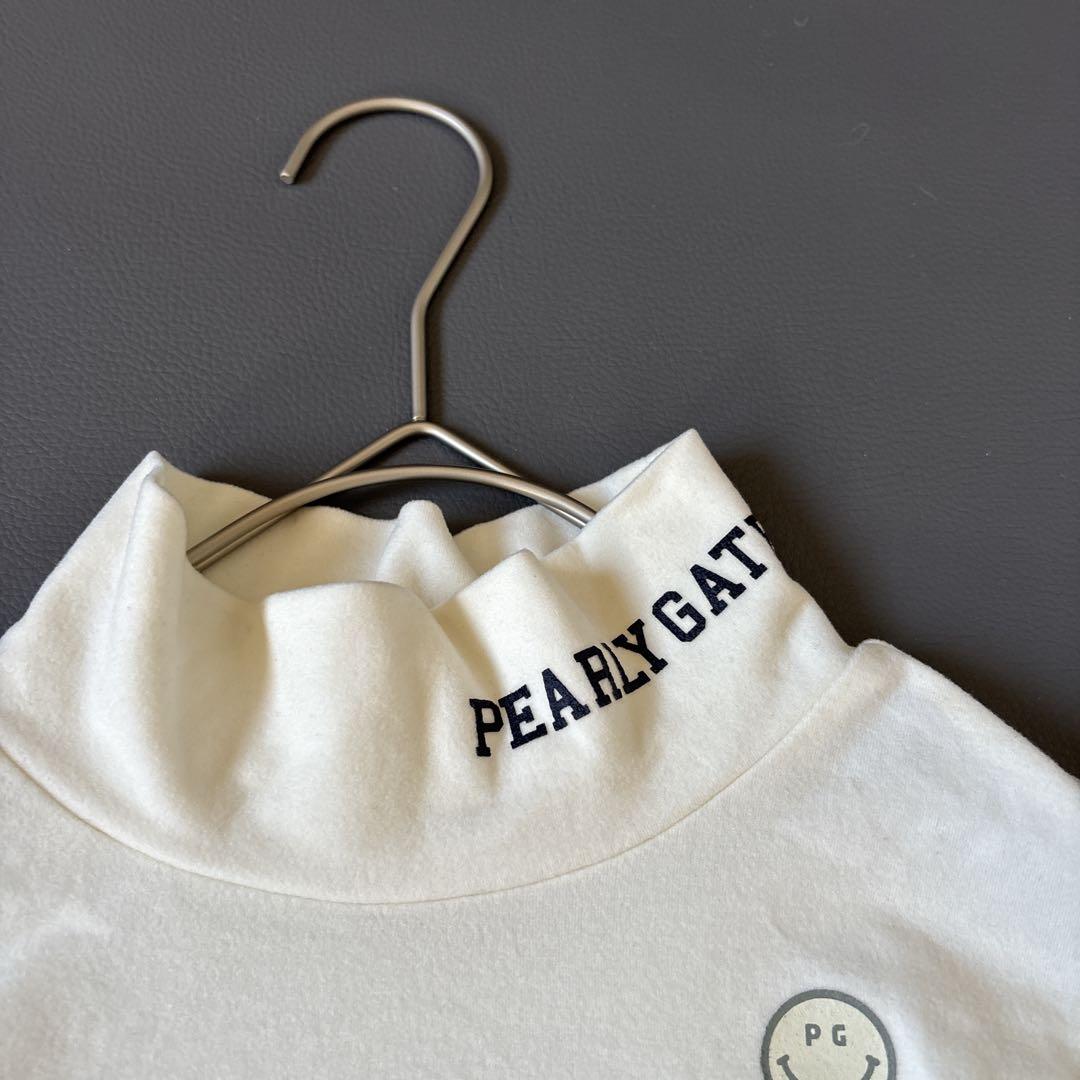 【24SS】美品♡パーリーゲイツ 綿ベア天竺長袖ハイネックカットソー ニコちゃん