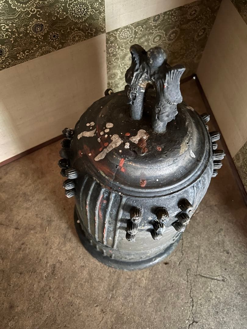 トコ喚鐘　古銅 金属 工芸品 吊り鐘　約17kg釣り鐘　古銅　銅器　釣鐘