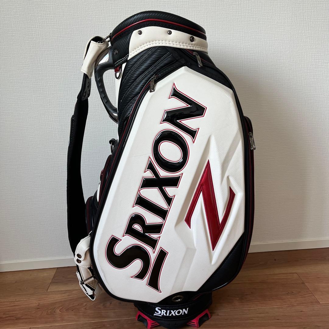 Srixon Z ゴルフキャディバッグ ホワイト/ブラック/レッド　ツアーモデル