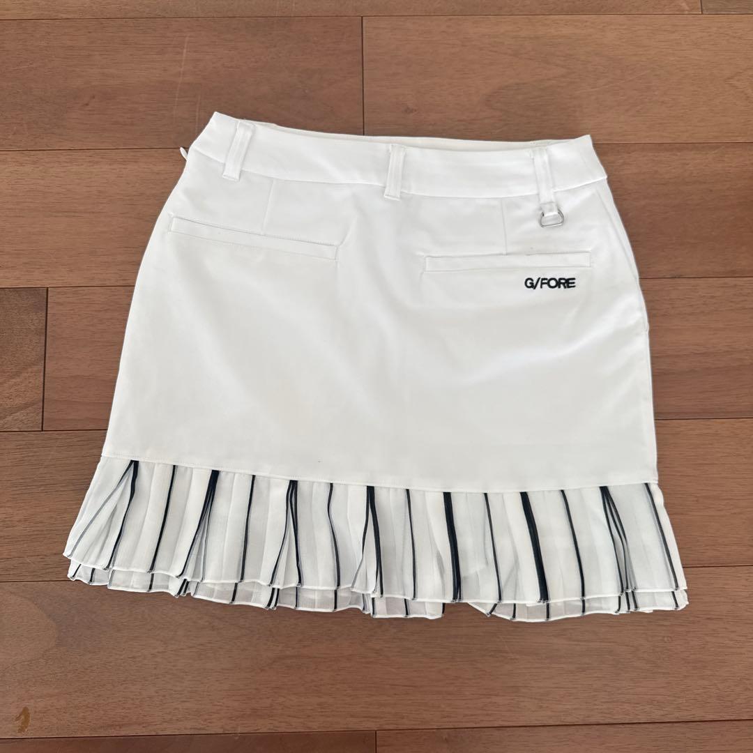 G/FORE ホワイトプリーツスカート　36