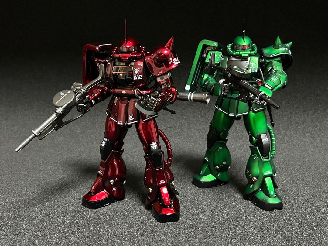 MGザクver2 量産型マットキャンディーグラデーション全塗装済完成品