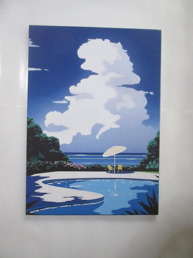 永井博ポスター 木製パネル加工の新品です。