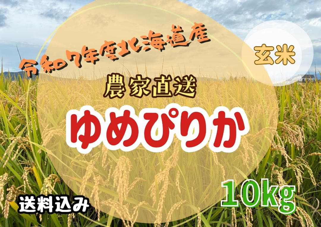令和7年度北海道産ゆめぴりか玄米10㎏農家直送