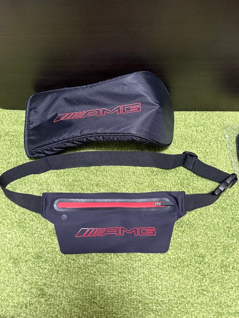 AMG ゴルフ用品5点セット　シューズケース　ヘッドカバー　キャップ　他