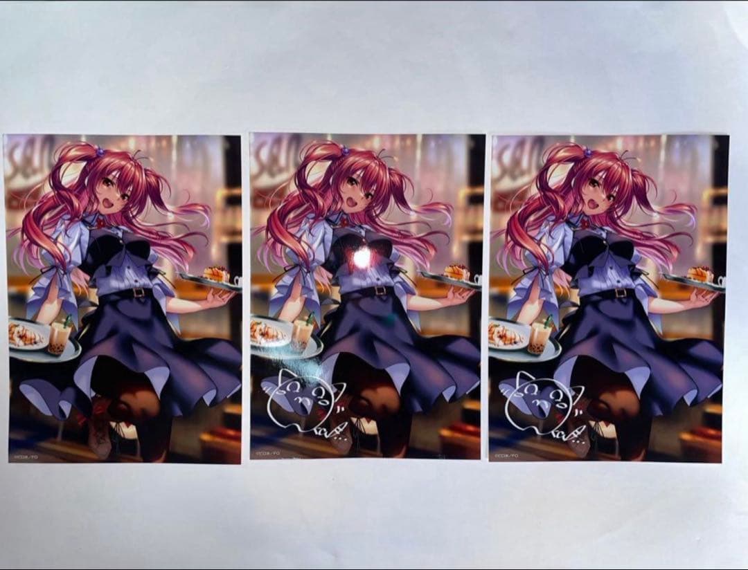 ピロ水 はにかみ彼女 はにかみカフェ ウェイトレスver. ブロマイド 全種