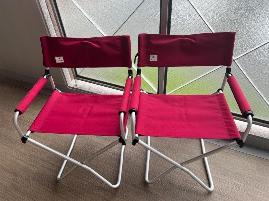 新品箱入り）FDチェアワイドレッド　LV-077RD　２脚  peak