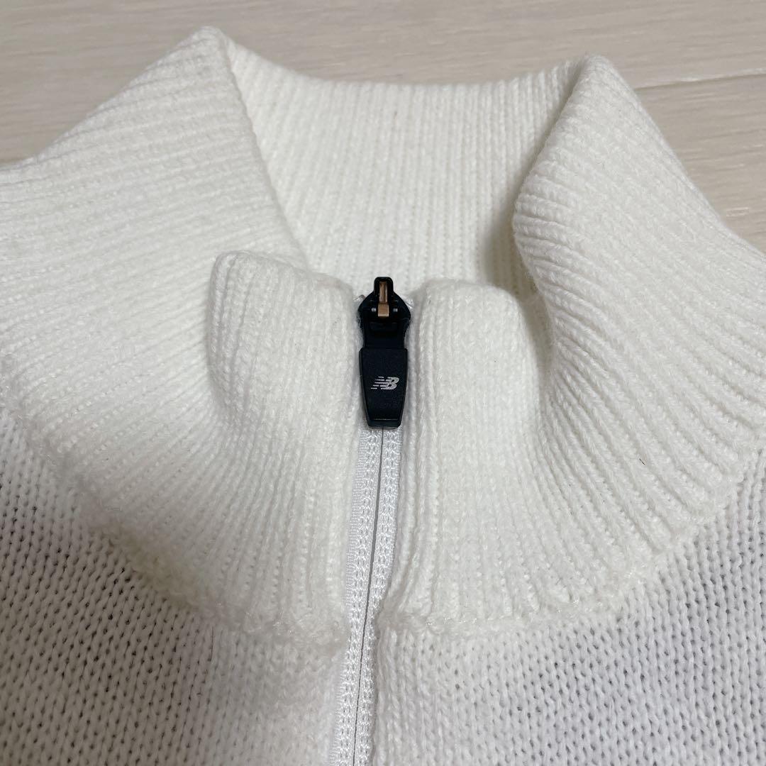 ニューバランス　ゴルフウェア　ニットジャケット　長袖　ポケット　ジップアップ